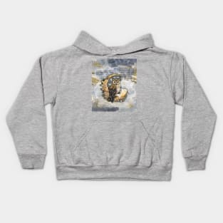 Golden Lunar Owl Kids Hoodie